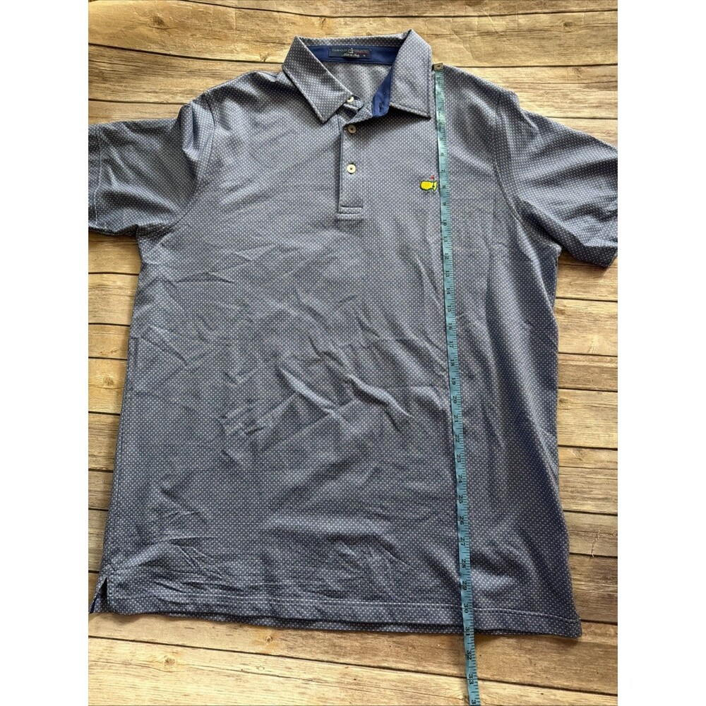 Masters Clubhouse Collection Shirt Mens XL Blue Cotton Golf Polo Made Italy - Picture 5 of 7
